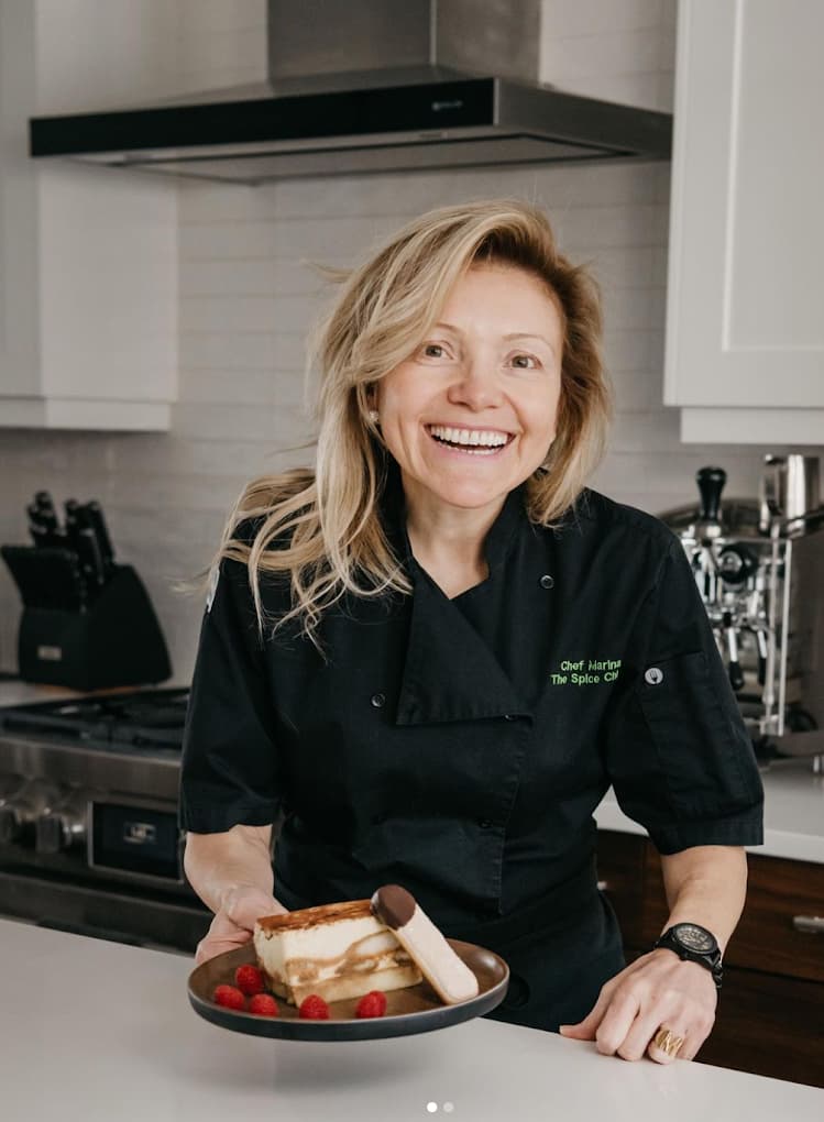 Chef Marina at work in her kitchen