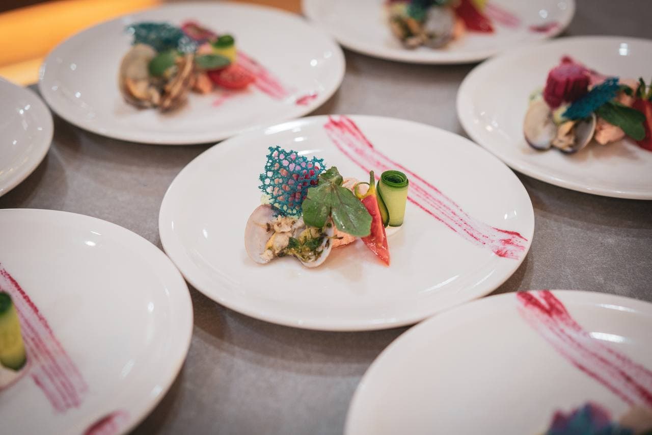 A signature plated course, ready for the table