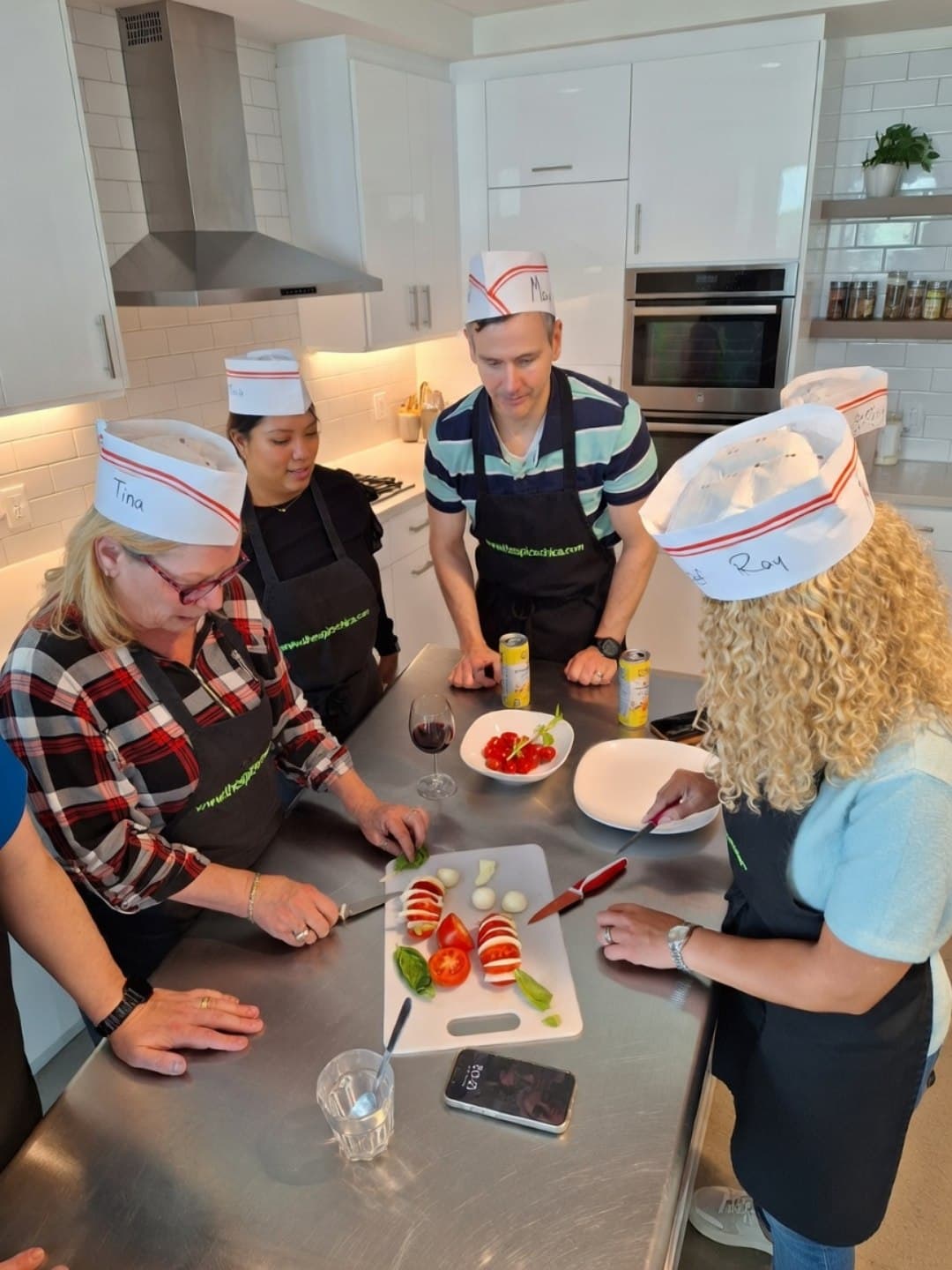A team plating their own course at a corporate event in Calgary